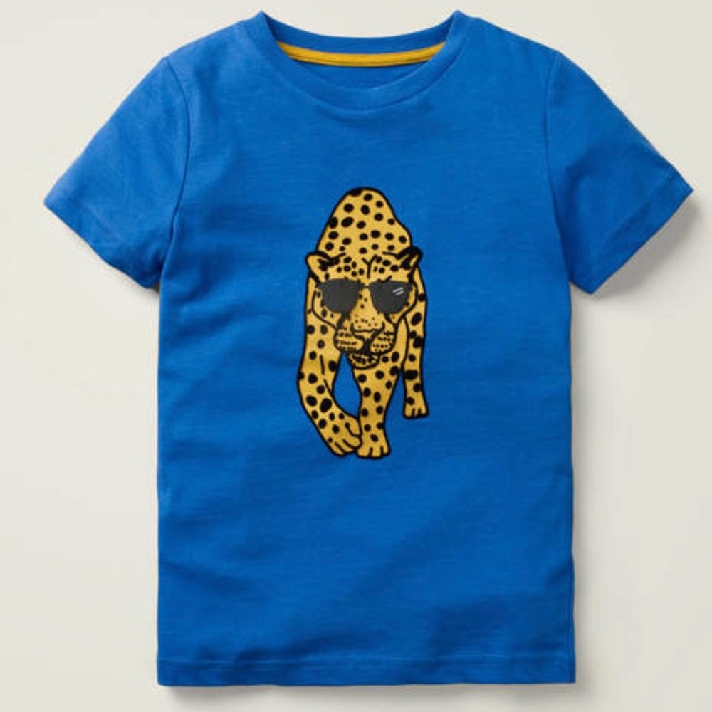 MINI BODEN Leopard Flocked Short Sleeved Tee-8